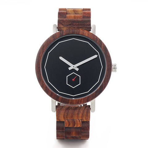 Red Wood Minimalist Watch